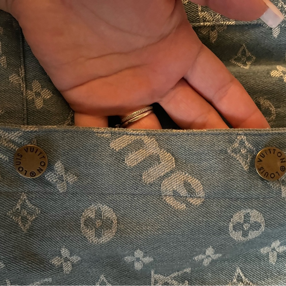Louis Vuitton Blue Denim Monogram Clutch